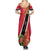 Trinidad and Tobago Summer Maxi Dress Scarlet Ibis With Chaconia Flower - Wonder Print Shop