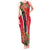 Trinidad and Tobago Tank Maxi Dress Scarlet Ibis With Chaconia Flower - Wonder Print Shop