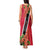 Trinidad and Tobago Tank Maxi Dress Scarlet Ibis With Chaconia Flower - Wonder Print Shop