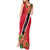 Trinidad and Tobago Tank Maxi Dress Scarlet Ibis With Chaconia Flower - Wonder Print Shop