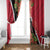 Trinidad and Tobago Window Curtain Scarlet Ibis With Chaconia Flower - Wonder Print Shop