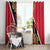 Trinidad and Tobago Window Curtain Scarlet Ibis With Chaconia Flower - Wonder Print Shop