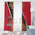 Trinidad and Tobago Window Curtain Scarlet Ibis With Chaconia Flower - Wonder Print Shop