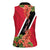 Trinidad and Tobago Women Sleeveless Polo Shirt Scarlet Ibis With Chaconia Flower - Wonder Print Shop