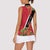 Trinidad and Tobago Women Sleeveless Polo Shirt Scarlet Ibis With Chaconia Flower - Wonder Print Shop