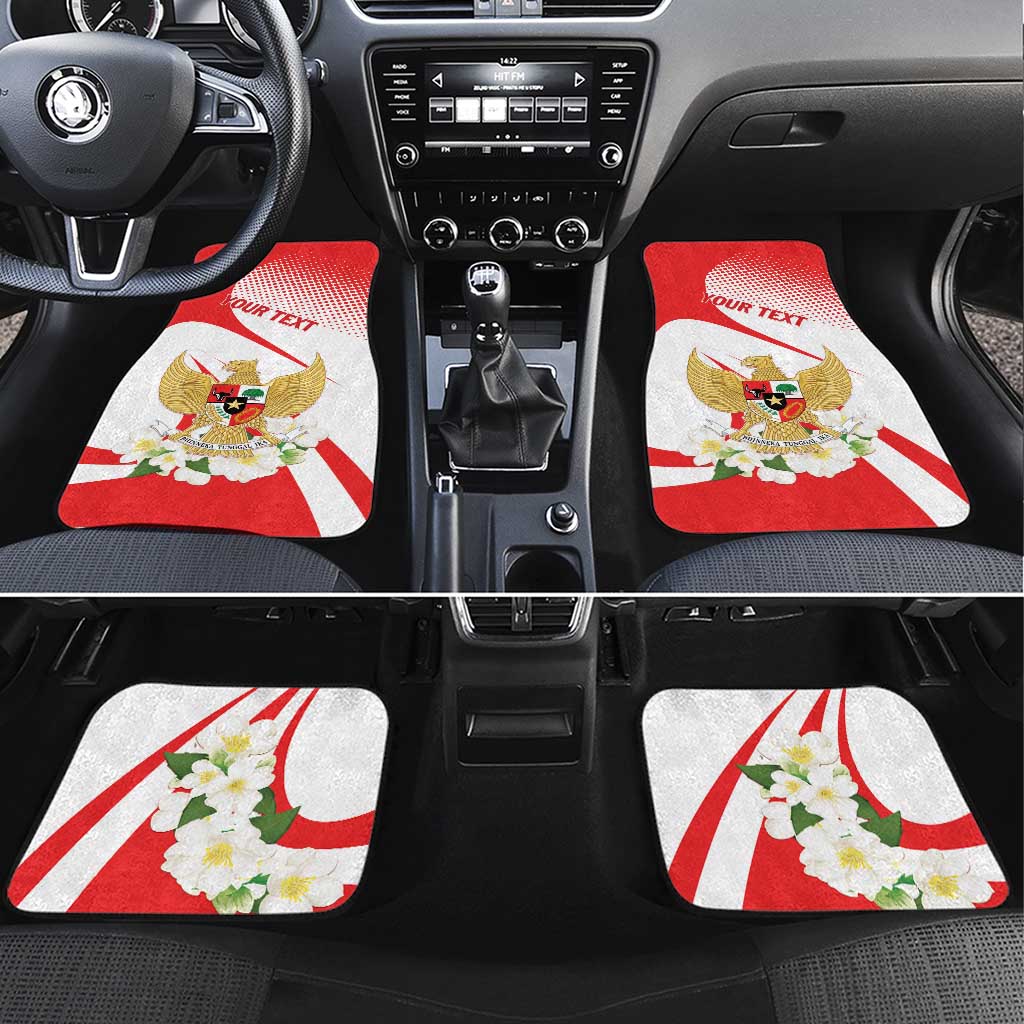 Indonesia Car Mats Javan Hawk Eagle Melati Flower - Wonder Print Shop