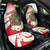 Indonesia Car Seat Cover Javan Hawk Eagle Melati Flower - Wonder Print Shop