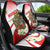 Indonesia Car Seat Cover Javan Hawk Eagle Melati Flower - Wonder Print Shop