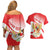 Indonesia Couples Matching Off Shoulder Short Dress and Hawaiian Shirt Javan Hawk Eagle Melati Flower - Wonder Print Shop