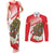 Indonesia Couples Matching Tank Maxi Dress and Long Sleeve Button Shirt Javan Hawk Eagle Melati Flower - Wonder Print Shop