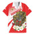 Indonesia Family Matching Off Shoulder Short Dress and Hawaiian Shirt Javan Hawk Eagle Melati Flower - Wonder Print Shop