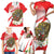 Indonesia Family Matching Short Sleeve Bodycon Dress and Hawaiian Shirt Javan Hawk Eagle Melati Flower - Wonder Print Shop