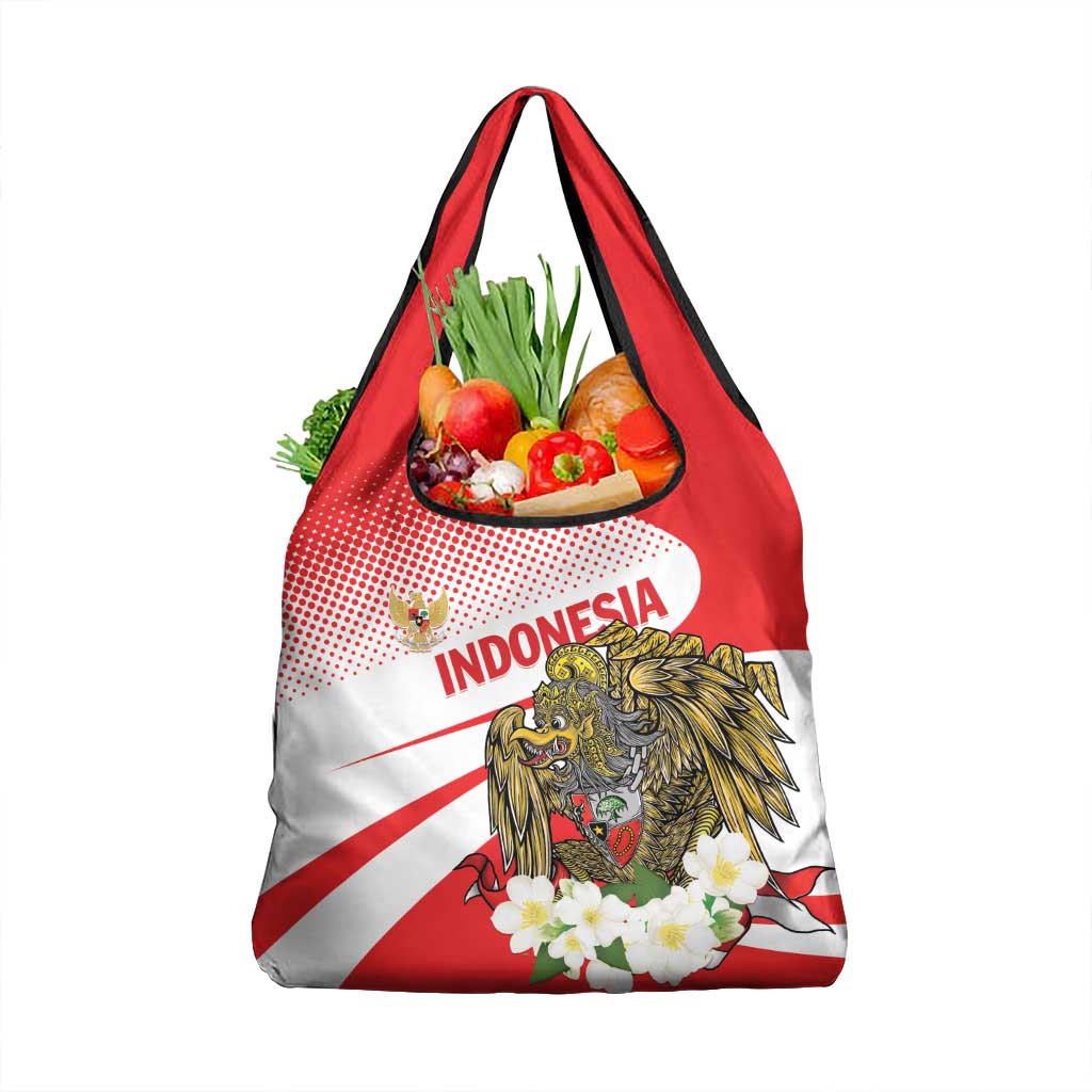 Indonesia Grocery Bag Javan Hawk Eagle Melati Flower