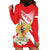 Indonesia Hoodie Dress Javan Hawk Eagle Melati Flower - Wonder Print Shop