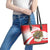 Indonesia Leather Tote Bag Javan Hawk Eagle Melati Flower