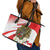 Indonesia Leather Tote Bag Javan Hawk Eagle Melati Flower