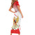 Indonesia Short Sleeve Bodycon Dress Javan Hawk Eagle Melati Flower - Wonder Print Shop