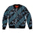 Indonesia Batik Pattern Bomber Jacket Blue Version - Wonder Print Shop