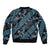 Indonesia Batik Pattern Bomber Jacket Blue Version - Wonder Print Shop