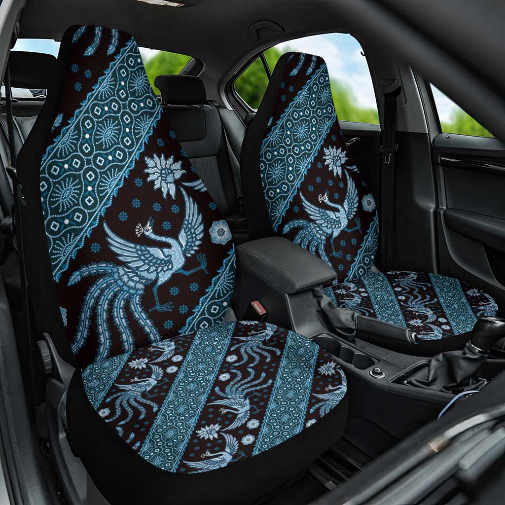 Indonesia Batik Pattern Car Seat Cover Blue Version - Wonder Print Shop