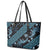 Indonesia Batik Pattern Leather Tote Bag Blue Version - Wonder Print Shop