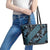 Indonesia Batik Pattern Leather Tote Bag Blue Version - Wonder Print Shop