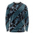 Indonesia Batik Pattern Long Sleeve Shirt Blue Version - Wonder Print Shop