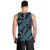 Indonesia Batik Pattern Men Tank Top Blue Version - Wonder Print Shop