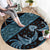 Indonesia Batik Pattern Round Carpet Blue Version