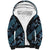 Indonesia Batik Pattern Sherpa Hoodie Blue Version - Wonder Print Shop