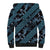 Indonesia Batik Pattern Sherpa Hoodie Blue Version - Wonder Print Shop