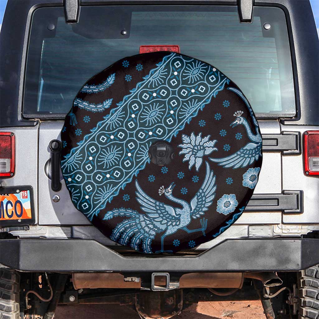 Indonesia Batik Pattern Spare Tire Cover Blue Version - Wonder Print Shop