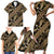 Indonesia Batik Pattern Family Matching Short Sleeve Bodycon Dress and Hawaiian Shirt Gold Version - Wonder Print Shop