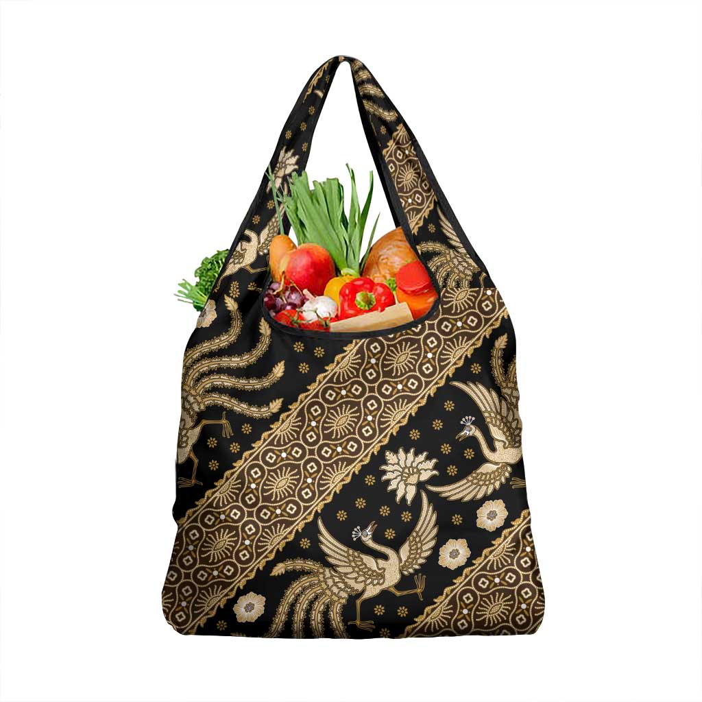 Indonesia Batik Pattern Grocery Bag Gold Version