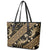 Indonesia Batik Pattern Leather Tote Bag Gold Version - Wonder Print Shop