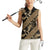 Indonesia Batik Pattern Women Sleeveless Polo Shirt Gold Version - Wonder Print Shop