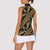 Indonesia Batik Pattern Women Sleeveless Polo Shirt Gold Version - Wonder Print Shop