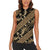 Indonesia Batik Pattern Women Sleeveless Polo Shirt Gold Version - Wonder Print Shop