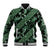 Indonesia Batik Pattern Baseball Jacket Green Version - Wonder Print Shop