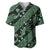 Indonesia Batik Pattern Baseball Jersey Green Version - Wonder Print Shop