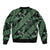 Indonesia Batik Pattern Bomber Jacket Green Version - Wonder Print Shop