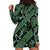 Indonesia Batik Pattern Hoodie Dress Green Version - Wonder Print Shop