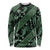 Indonesia Batik Pattern Long Sleeve Shirt Green Version - Wonder Print Shop