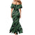 Indonesia Batik Pattern Mermaid Dress Green Version - Wonder Print Shop