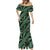 Indonesia Batik Pattern Mermaid Dress Green Version - Wonder Print Shop