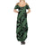 Indonesia Batik Pattern Summer Maxi Dress Green Version - Wonder Print Shop