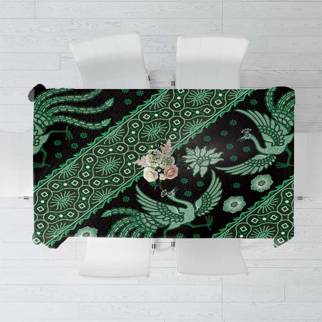 Indonesia Batik Pattern Tablecloth Green Version - Wonder Print Shop