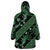 Indonesia Batik Pattern Wearable Blanket Hoodie Green Version - Wonder Print Shop