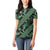 Indonesia Batik Pattern Women Polo Shirt Green Version - Wonder Print Shop