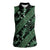 Indonesia Batik Pattern Women Sleeveless Polo Shirt Green Version - Wonder Print Shop